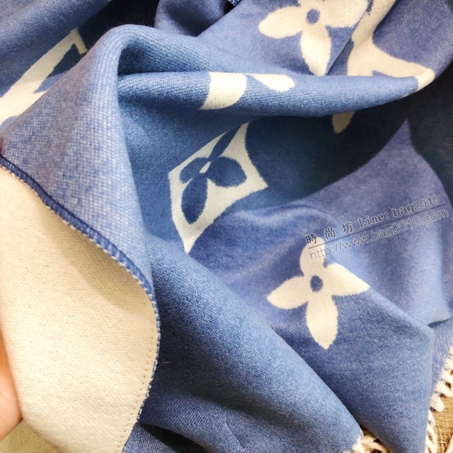Louis Vuitton女士圍巾 路易威登經典四葉草圖案圍巾 LV高端兔絨圍巾披肩  mmj1647